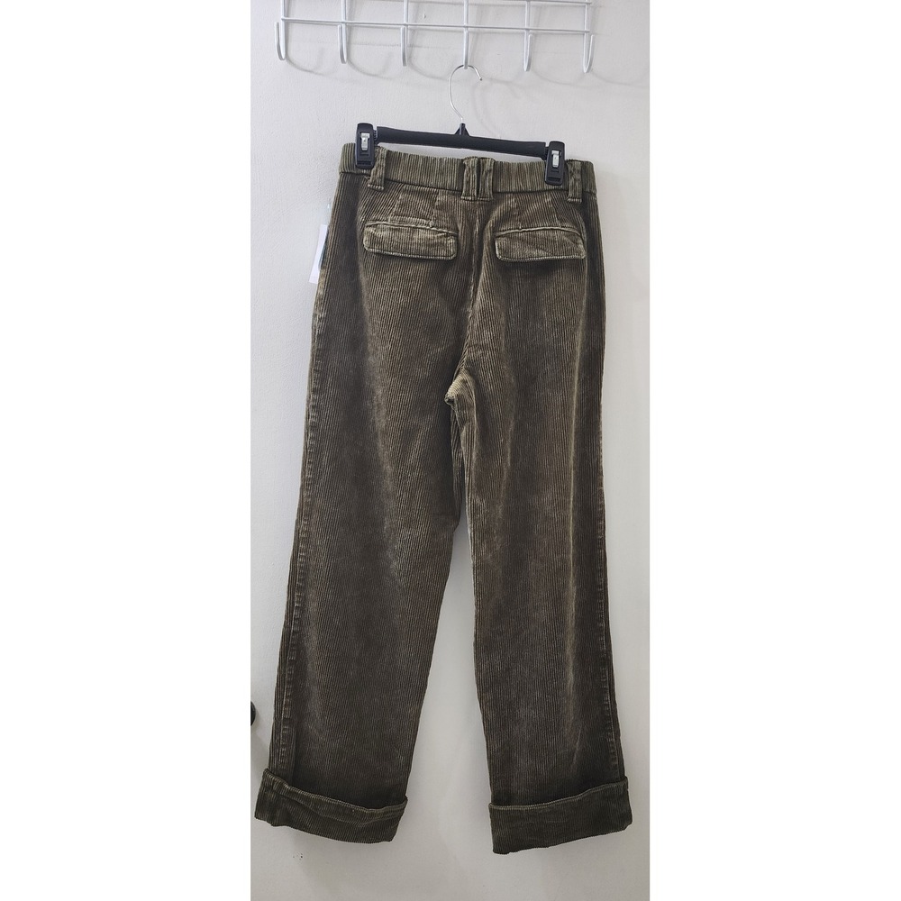 Democracy Ab-solution Skyrise Wide Leg Corduroy Pants Olive Green Size 6 NWT - Picture 7 of 11